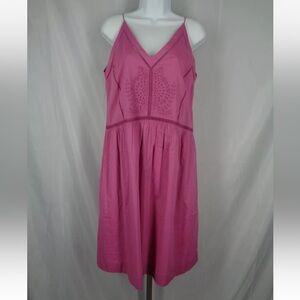 Ann Taylor Loft Eyelet Dress Size Small Orchid Purple Spaghetti Strap Size SP